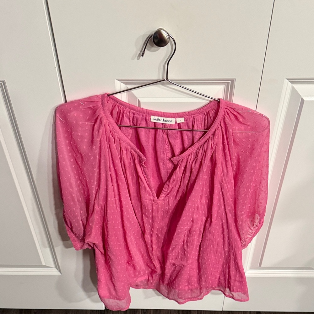 Roller Rabbit Fuchsia Sheer Blouse